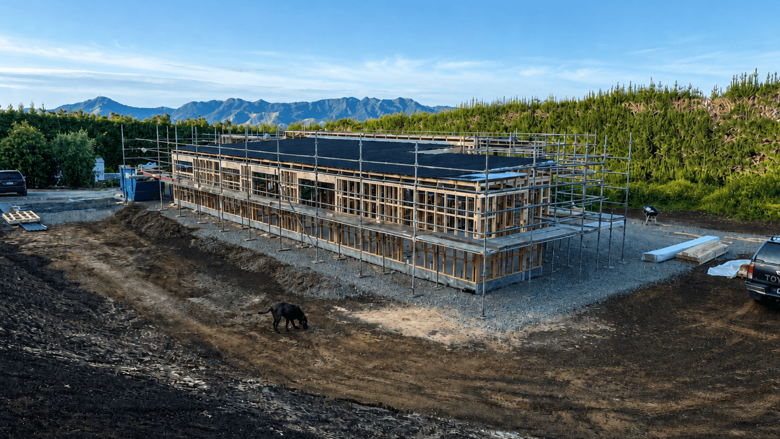 Residential construction project in progress near Whangārei